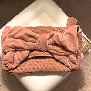Juicy couture pink velvet clutch -NWT